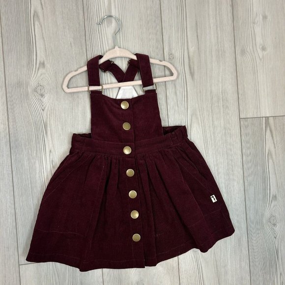 NWT Lacey Lane Size 5 Sadie Dress Corduroy Jumper Girls Button Front - Picture 2 of 9